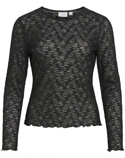 Vila - VIFay O-Neck Top - Black Beauty
